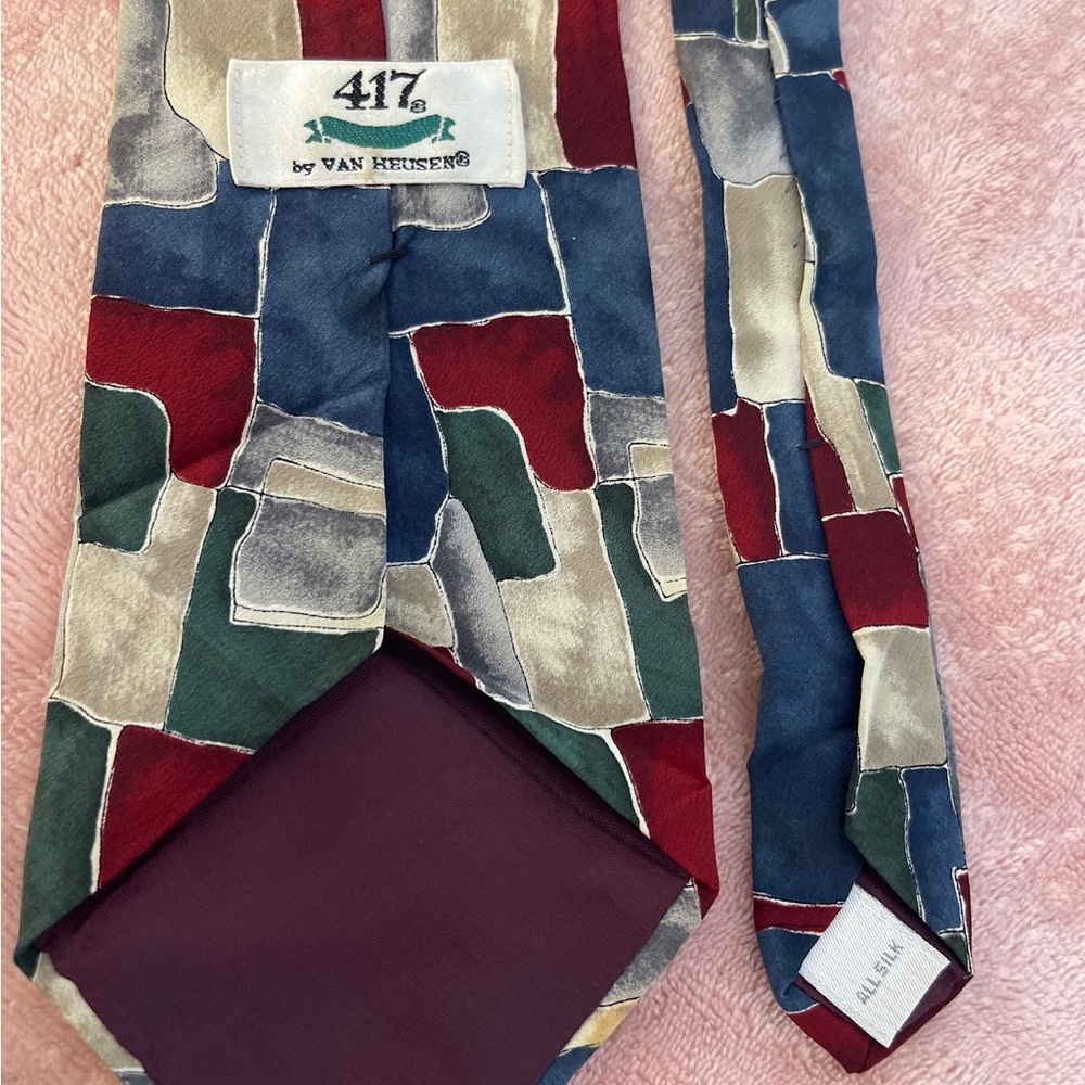 Van Heusen Multicolor Patchwork Tie - image 5